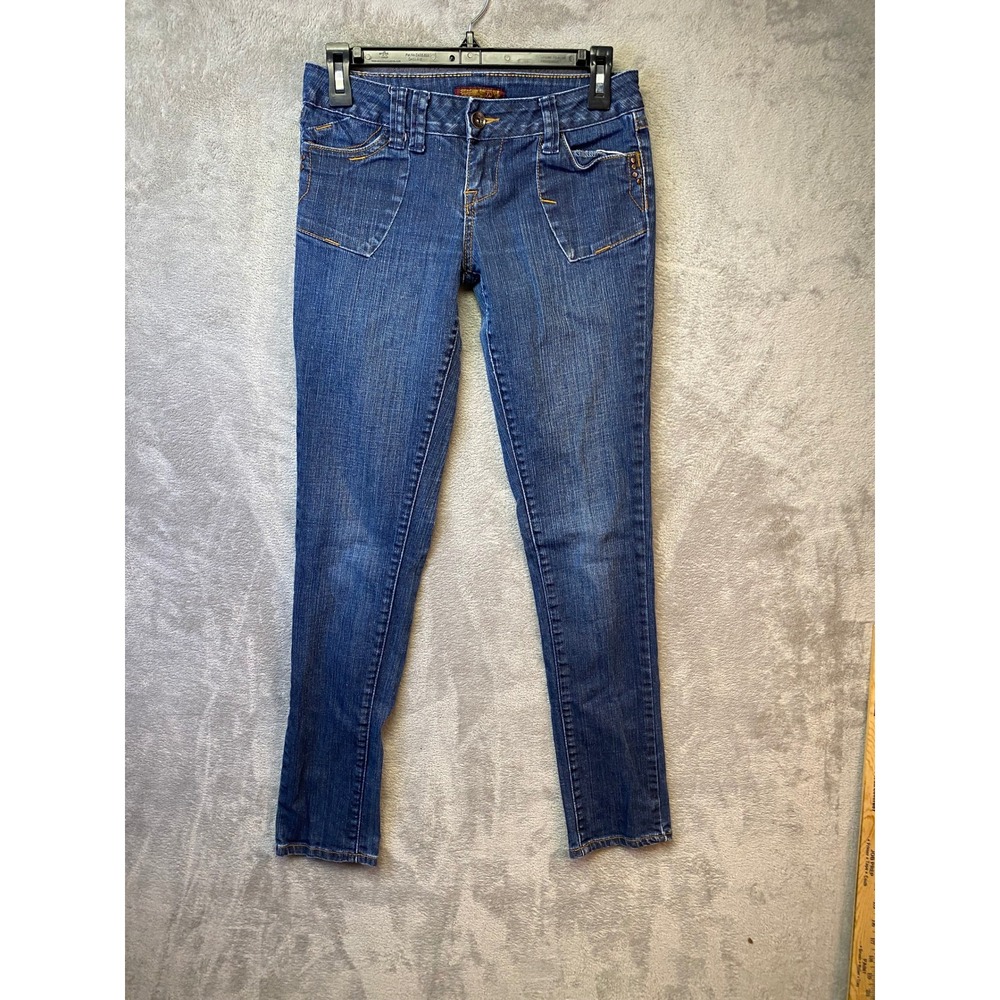Z.D. Jeans Skinny Pants Women Size 5 Low Rise Dark Wash Stretch Denim EUC